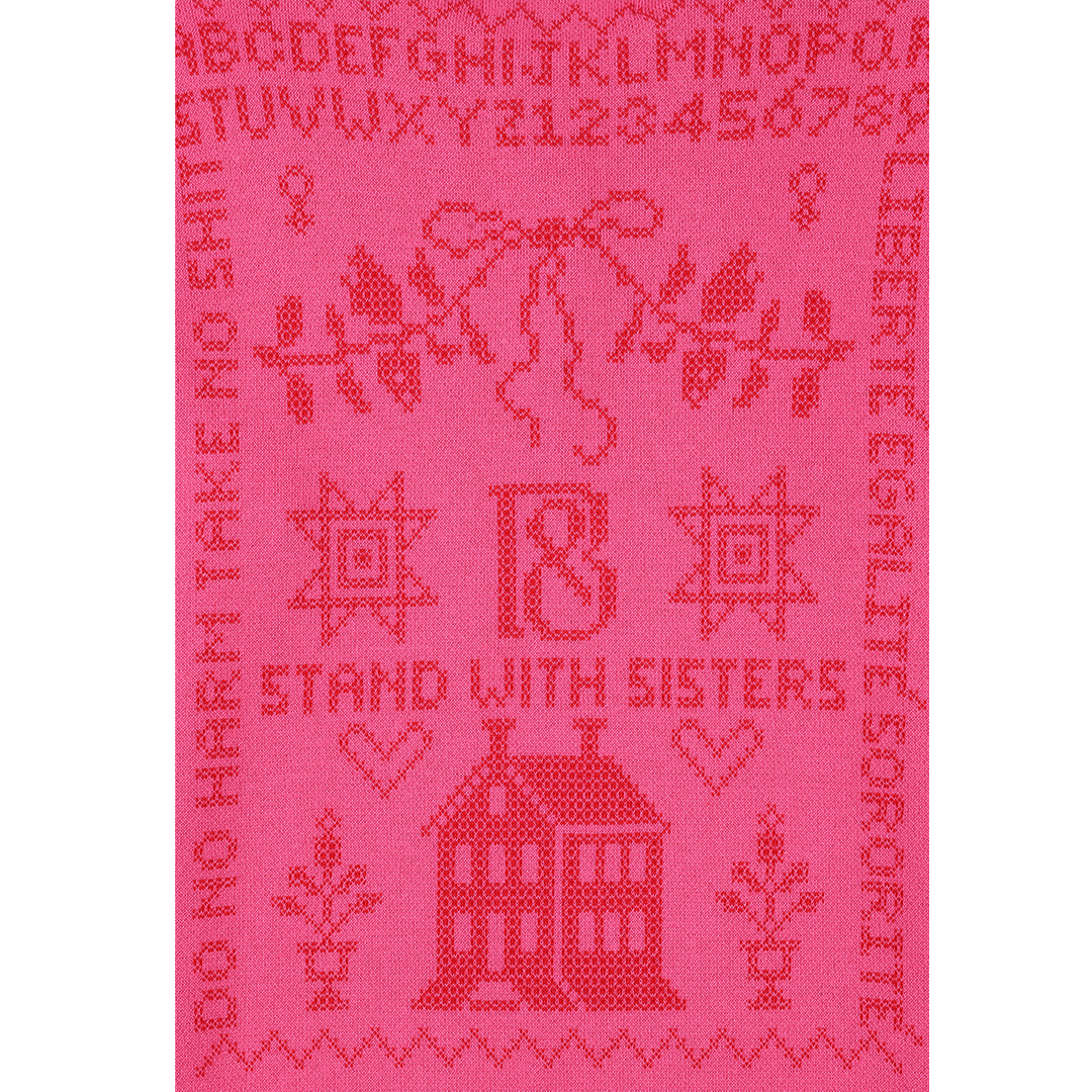 Cross Stitch Jumper in Hibiscus Jumper Black & Beech