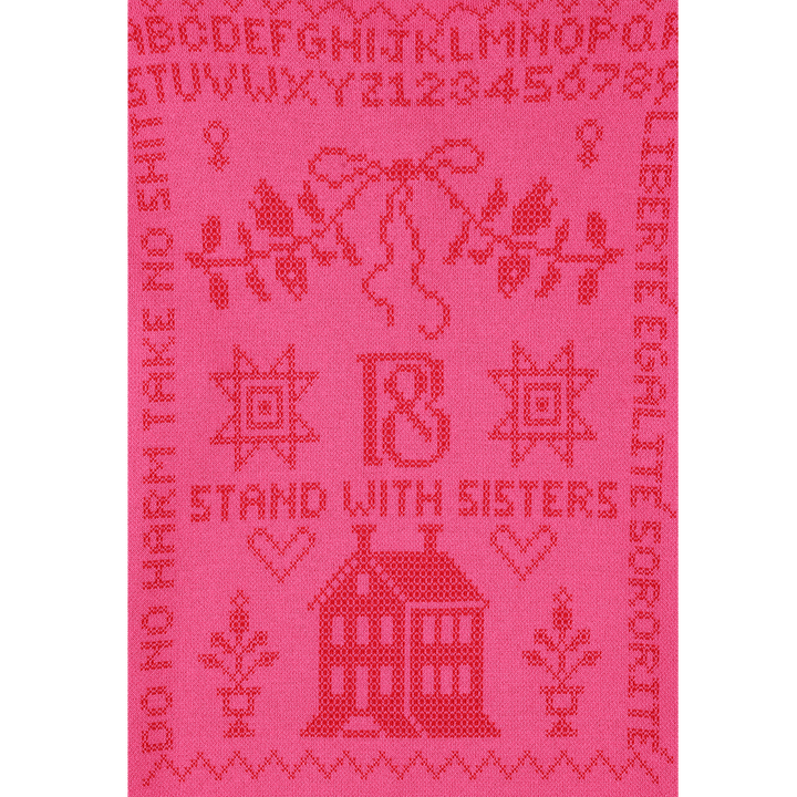 Cross Stitch Jumper in Hibiscus Jumper Black & Beech