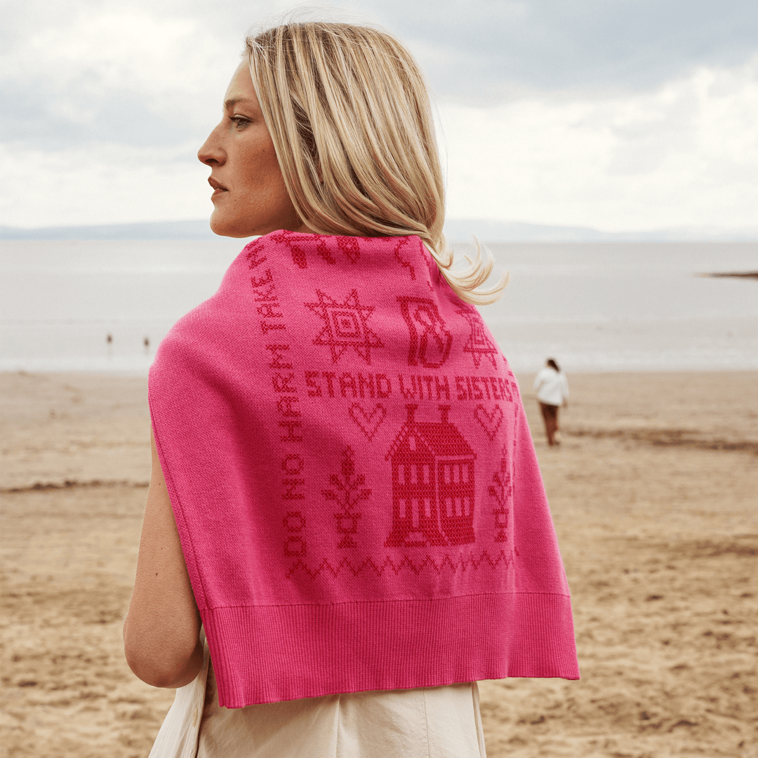 Cross Stitch Jumper in Hibiscus - Pre Order Jumper Black & Beech