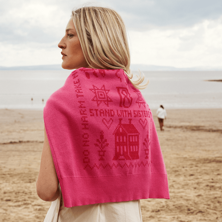 Cross Stitch Jumper in Hibiscus - Pre Order Jumper Black & Beech