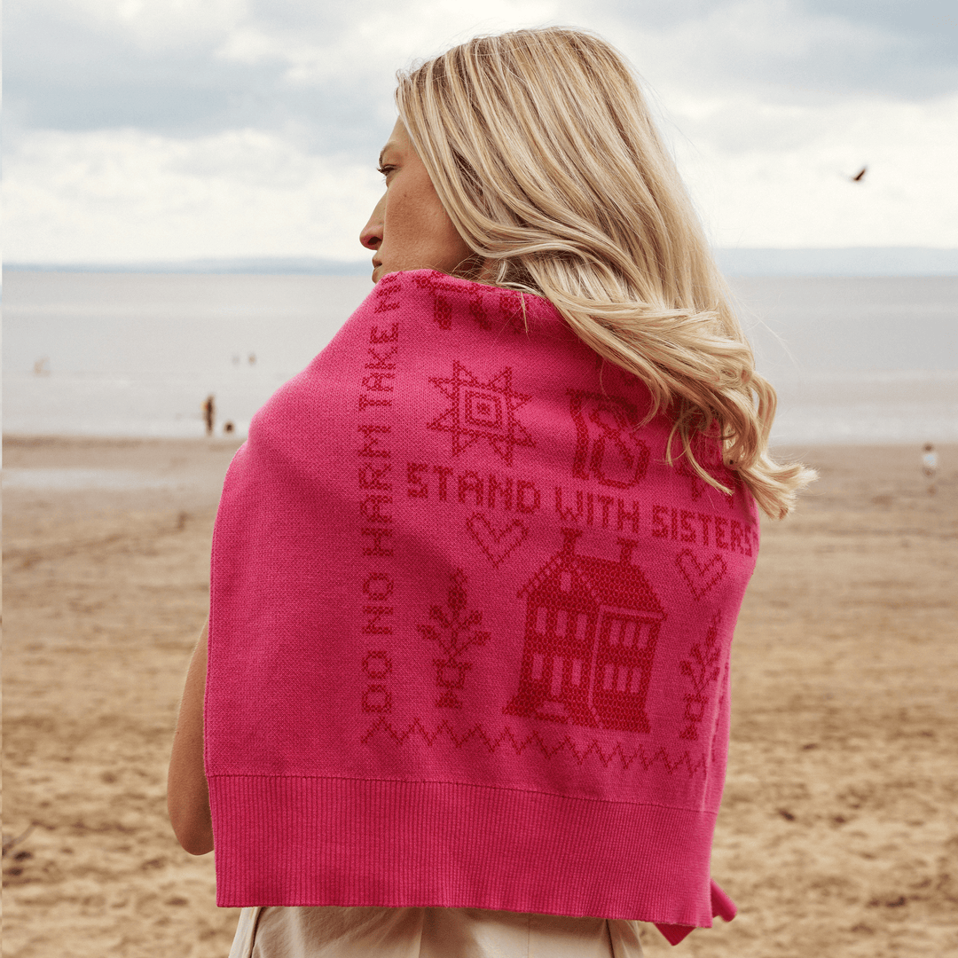 Cross Stitch Jumper in Hibiscus - Pre Order Jumper Black & Beech