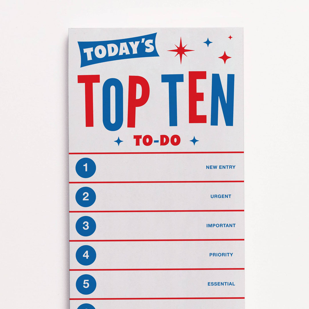 Today's Top Ten Note Pad