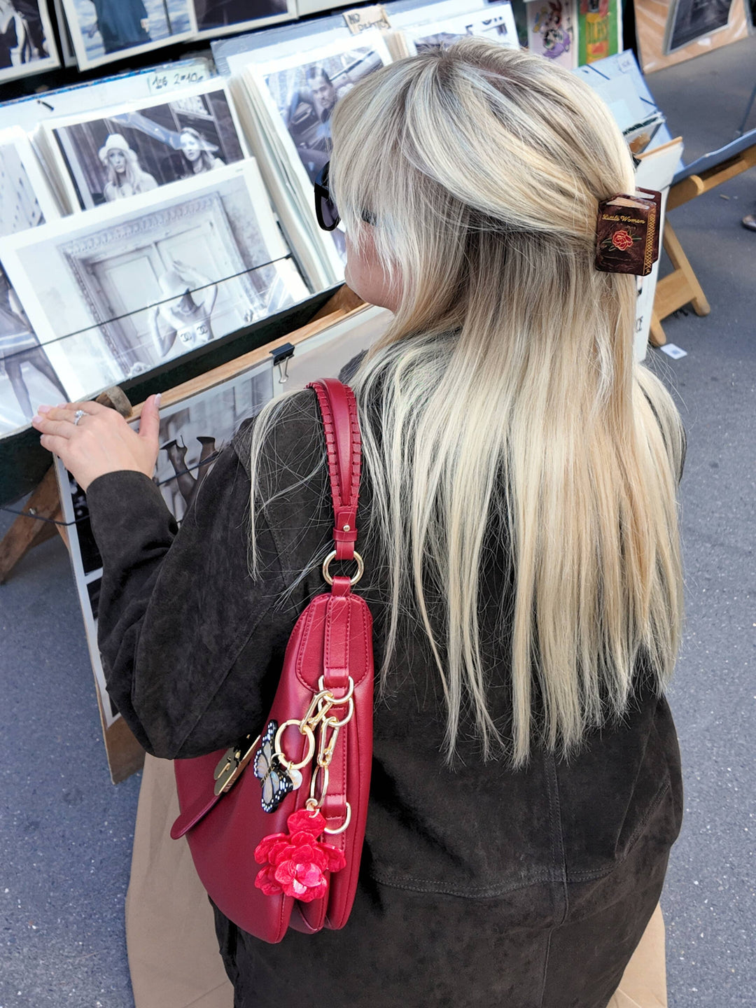 PREORDER - Hand-painted Little Women Mini Book Claw Hair Clip