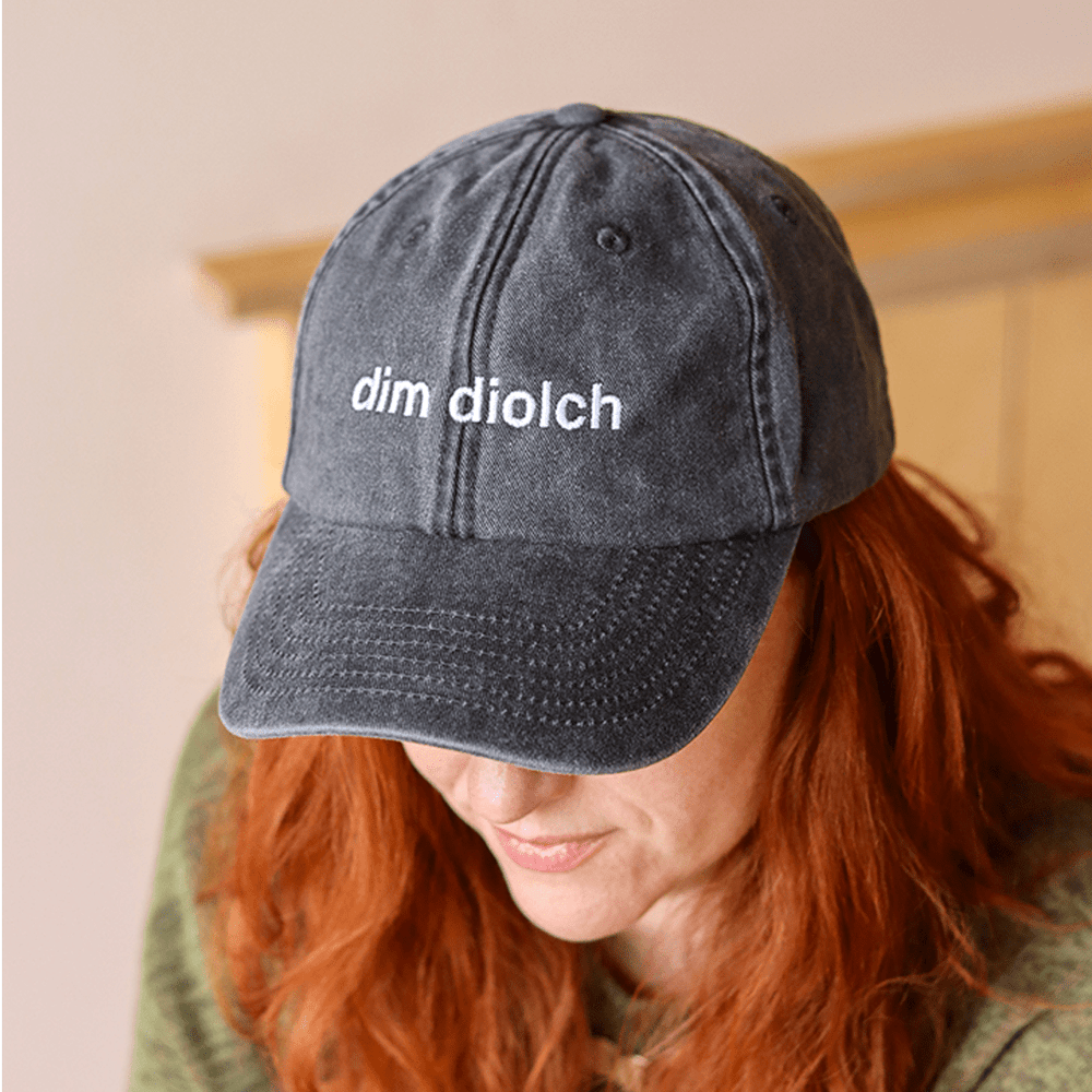 Dim Diolch Baseball Cap - Black & BeechStonewash Black