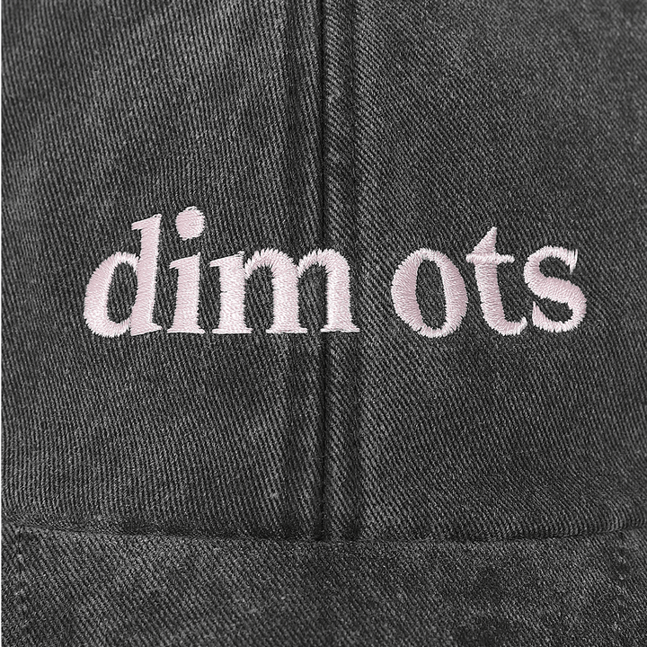 Dim Ots Baseball Cap in Stonewash Black baseball cap Black & Beech