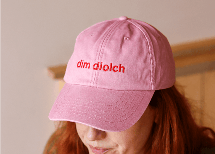 Dim Diolch Baseball Cap - Black & BeechDenim Blue