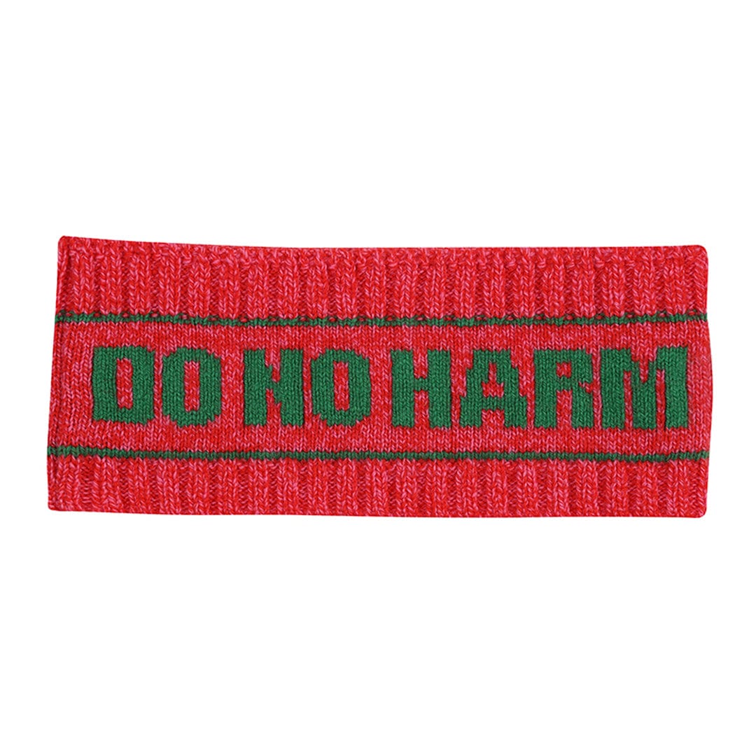 Do No Harm Take No Shit Headband in Cerise Headband Black & Beech