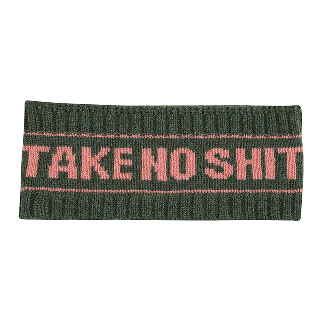 Do No Harm Take No Shit Headband in Moss Headband Black & Beech