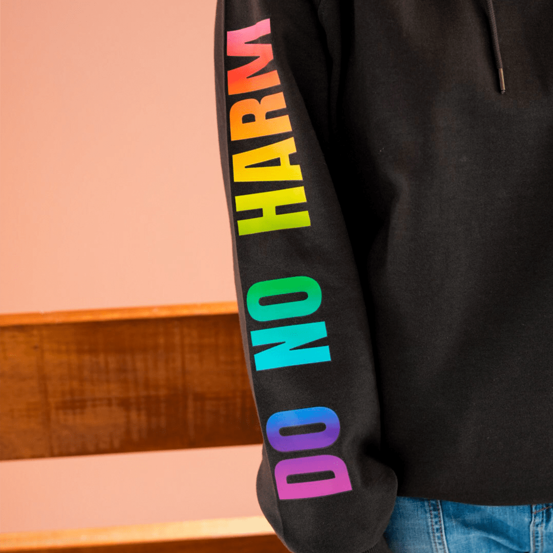 Do No Harm Take No Shit Hoodie in Ash Black Sweatshirt Black & Beech