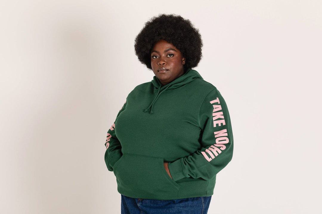 Do No Harm Take No Shit Hoodie in Green Sweatshirts Black & Beech