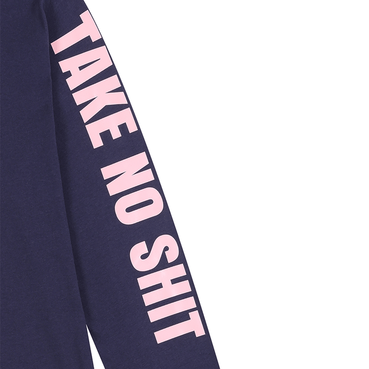 Do No Harm Take No Shit Long Sleeve T-shirt in Navy T-shirts Black & Beech