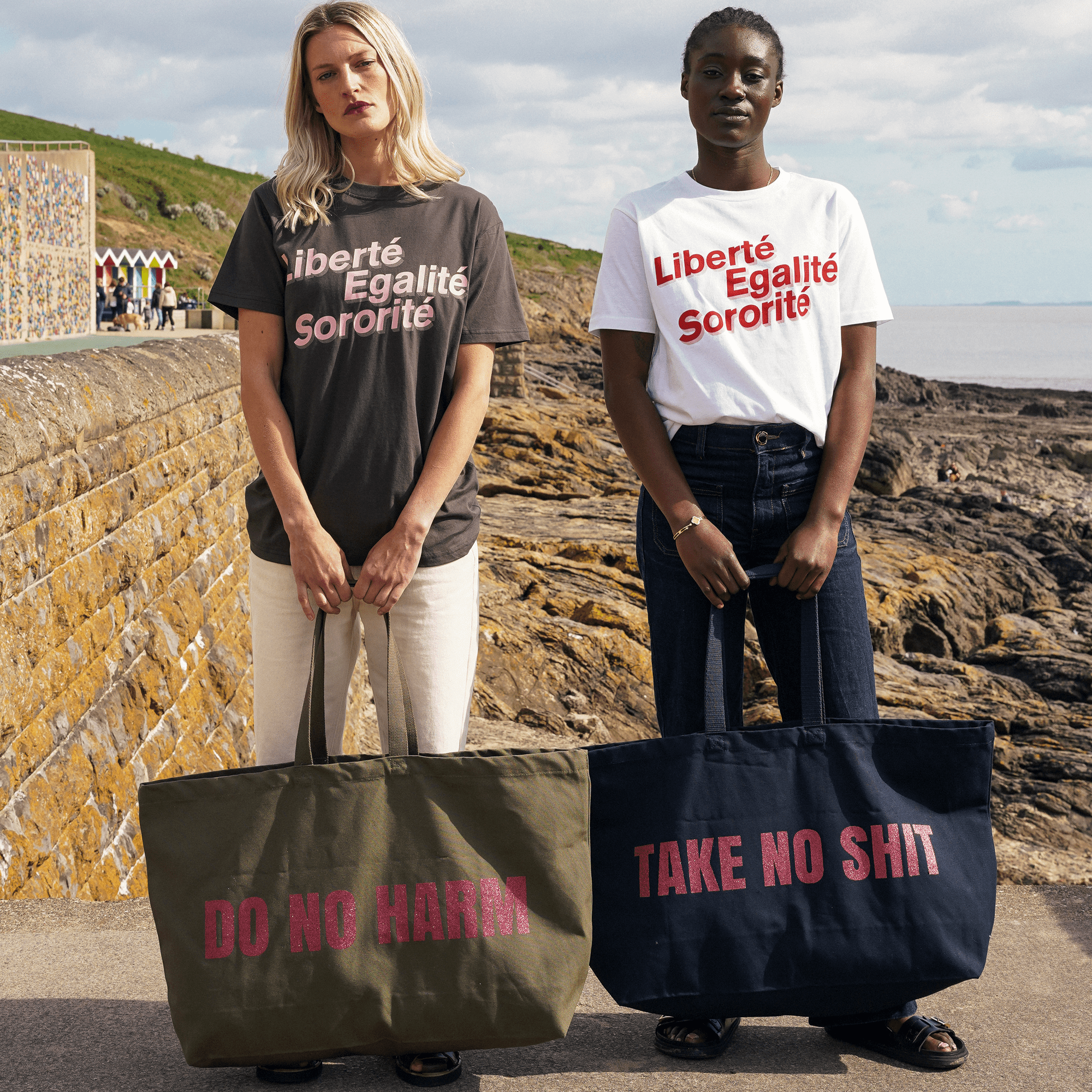 Do No Harm Take No Shit Massive Tote Bag Bags Black & Beech