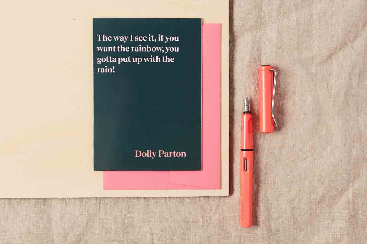 Dolly Parton Quote Greeting Card Greeting & Note Cards Black & Beech