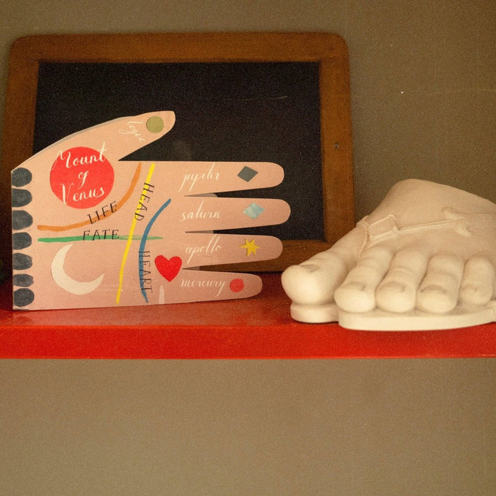 Palm Reading card - Black & Beech