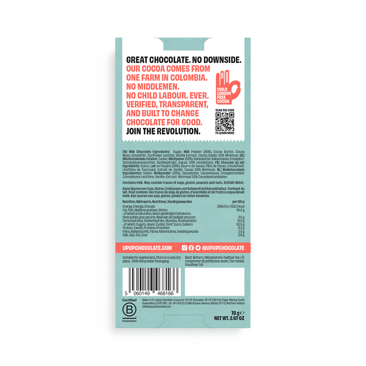 UP-UP - Original Milk Chocolate Bar - 70g