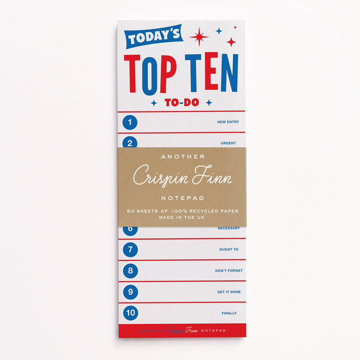 Today's Top Ten Note Pad