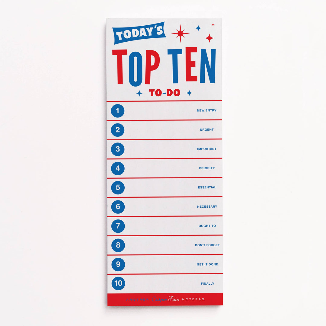 Today's Top Ten Note Pad