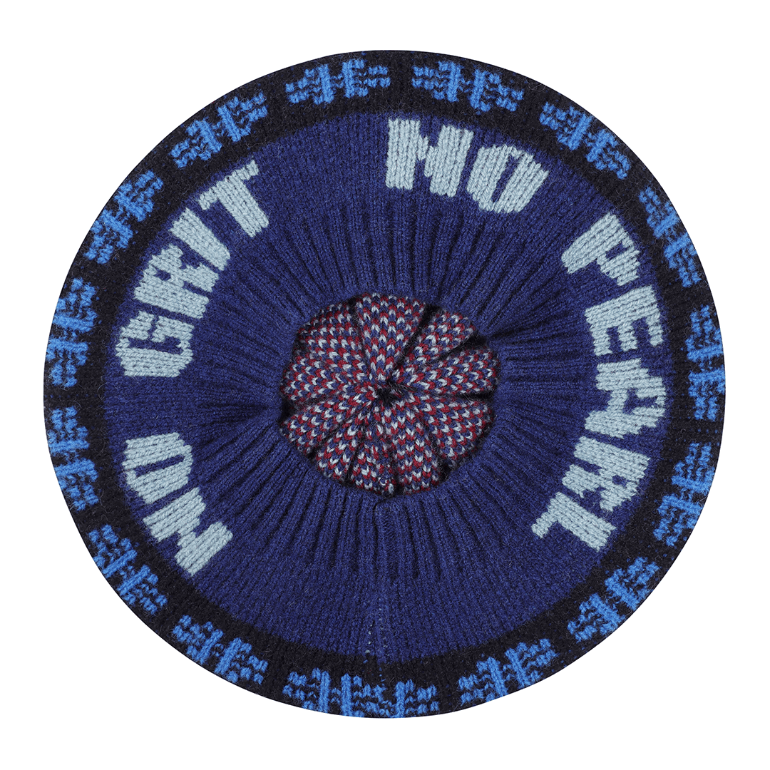 Fairisle Beret Tam in Klein & Claret Hats Black & Beech