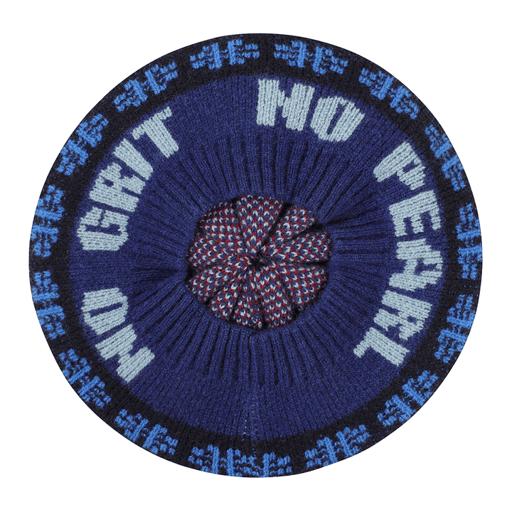 Fairisle Beret Tam in Klein & Claret Hats Black & Beech