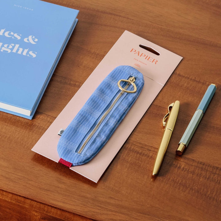 Elastic Pen Pouch: Blue