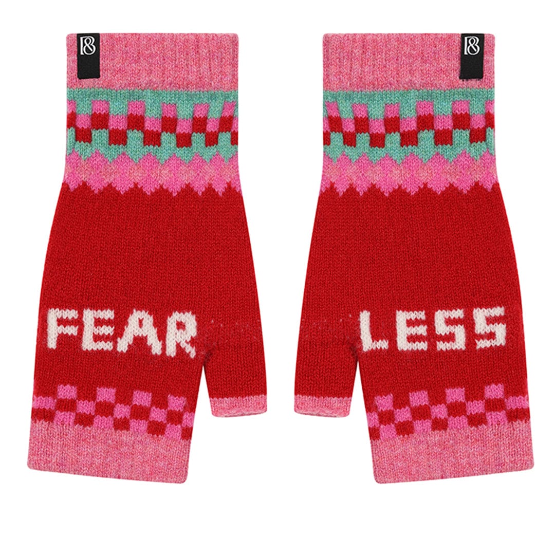 Fearless Patchwork Mittens in Rouge Gloves & Mittens Black & Beech