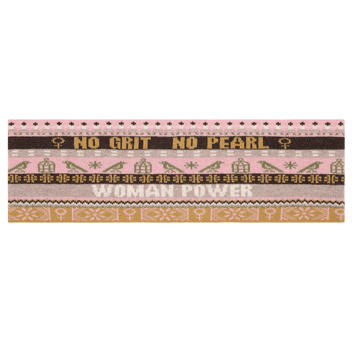 Feminist Fairisle Loop Scarf in Cocoa scarf Black & Beech