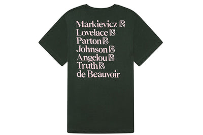 Feminist Icon Organic Cotton Forest Green T- Shirt T-shirts Black & Beech