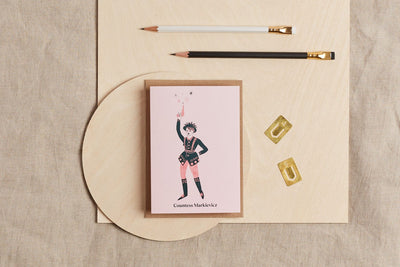Feminist Icons Greeting Cards (Set of 7 in pink) Greeting & Note Cards Black & Beech