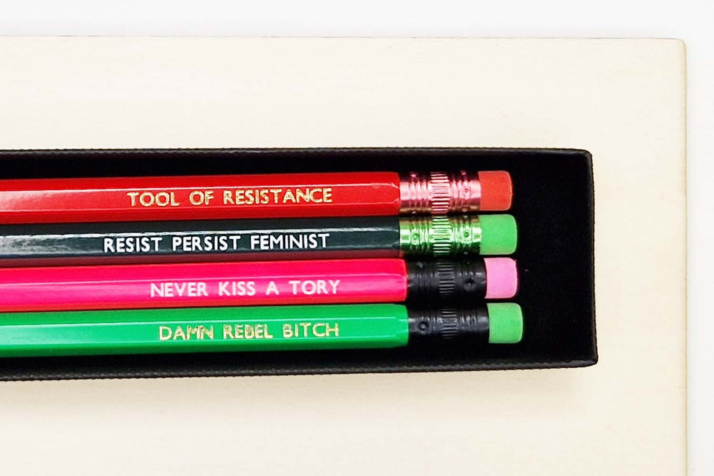 Feminist Pencils Stationery Black & Beech