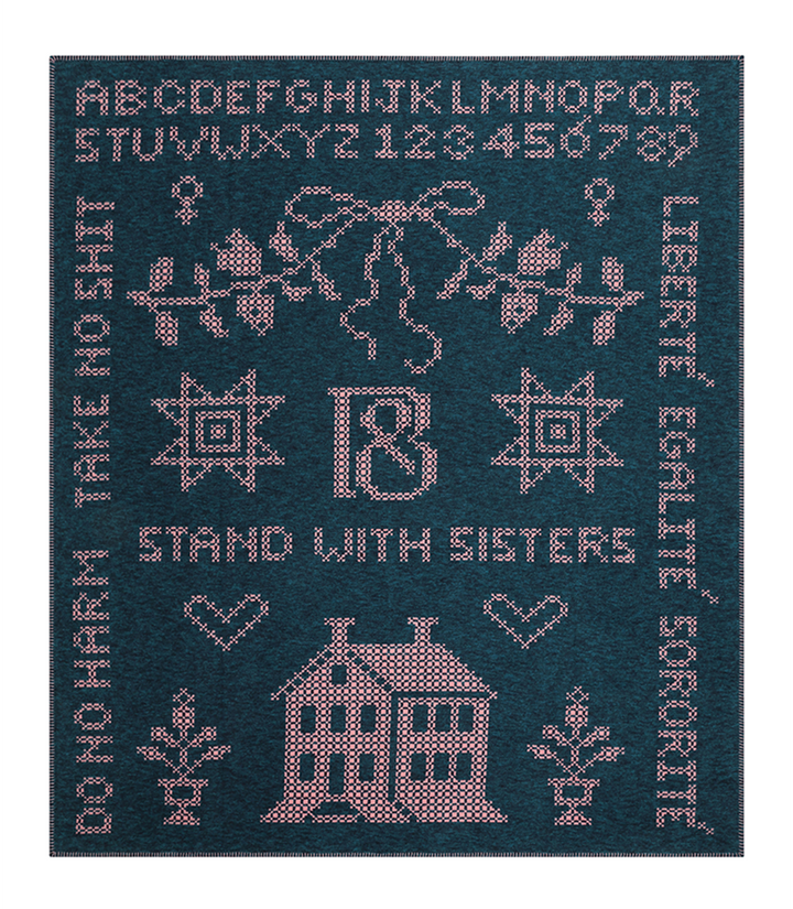 Feminist Cross Stitch Inspired Blanket