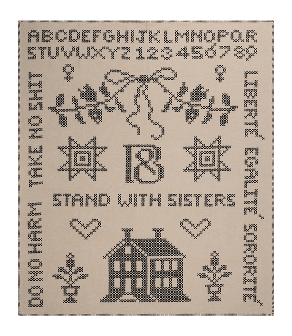 Feminist Cross Stitch Inspired Blanket