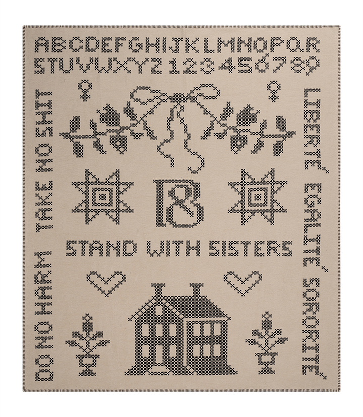 Feminist Cross Stitch Inspired Blanket
