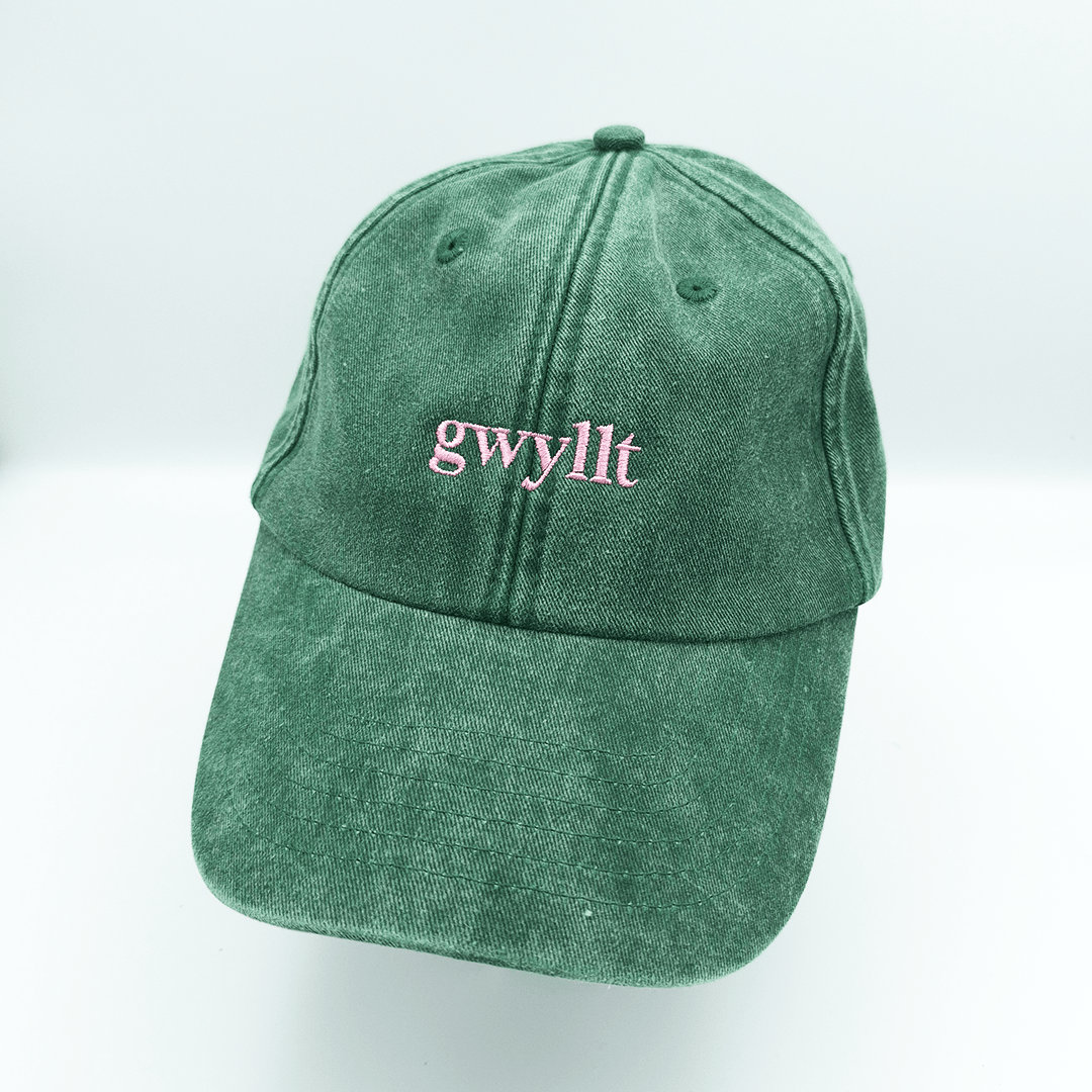 Gwyllt Baseball Cap - Black & BeechStonewash Green