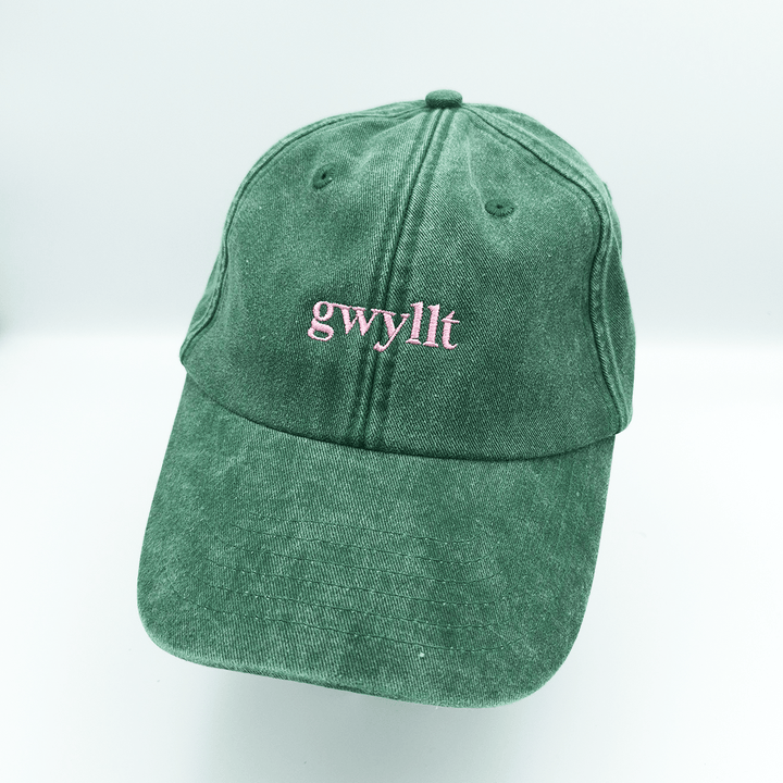 Gwyllt Baseball Cap - Black &amp; BeechStonewash Green