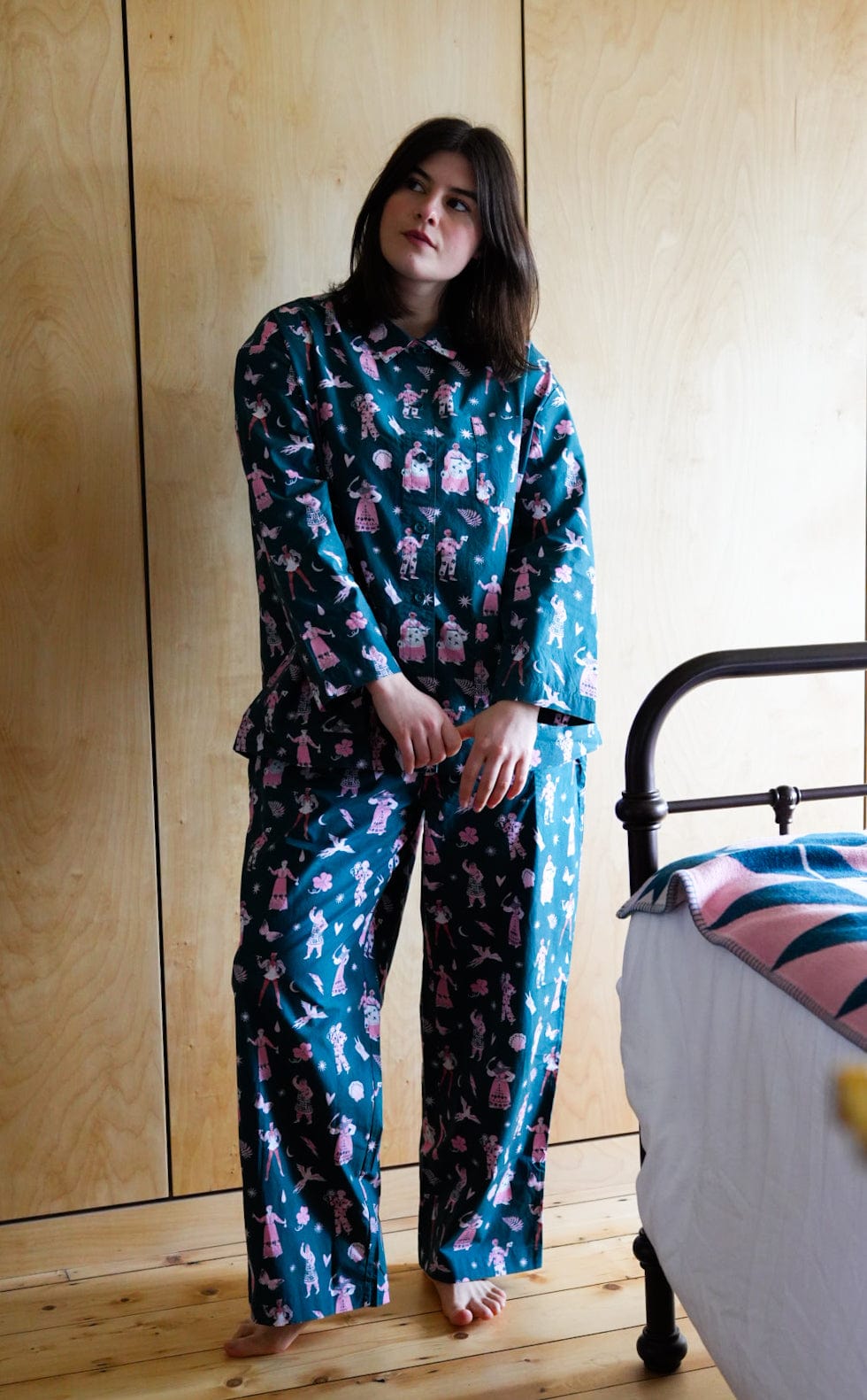 Iconic Worm Pyjama Bottoms Pyjama Separates Black & Beech