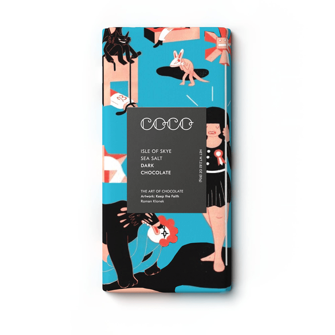 Isle of Skye Sea Salt Dark Chocolate Bar 80g Chocolate COCO Chocolatier