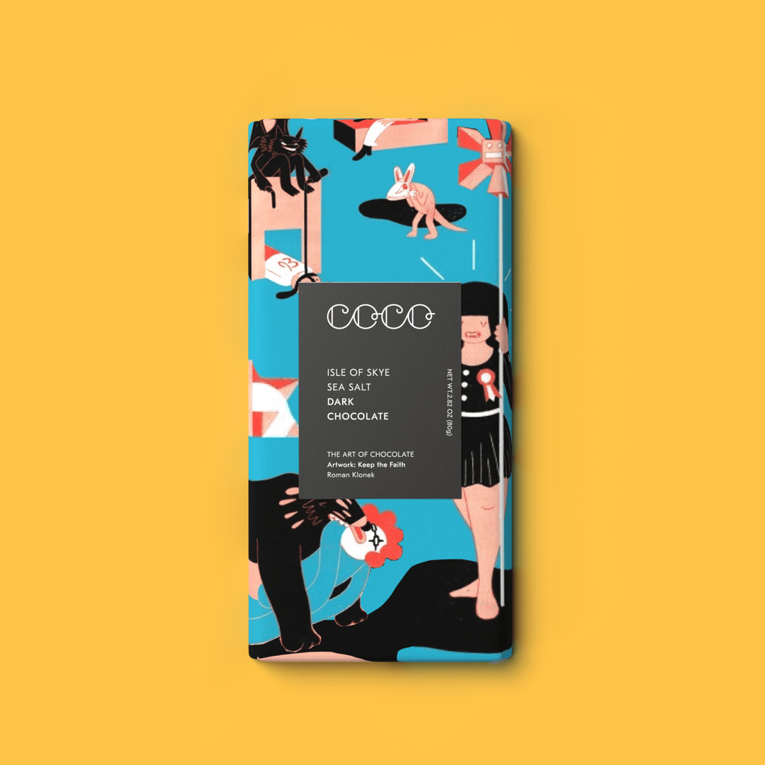 Isle of Skye Sea Salt Dark Chocolate Bar 80g Chocolate COCO Chocolatier