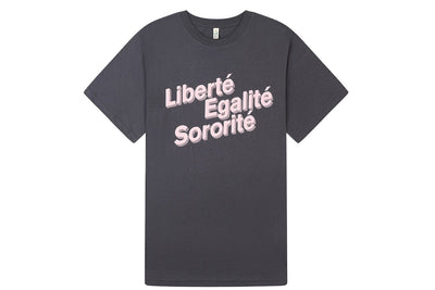 Liberté, Egalité, Sororité® Charcoal T-Shirt T-shirts Black & Beech