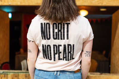 No Grit No Pearl Dusky Pink Organic Cotton T Shirt T-shirts Black & Beech