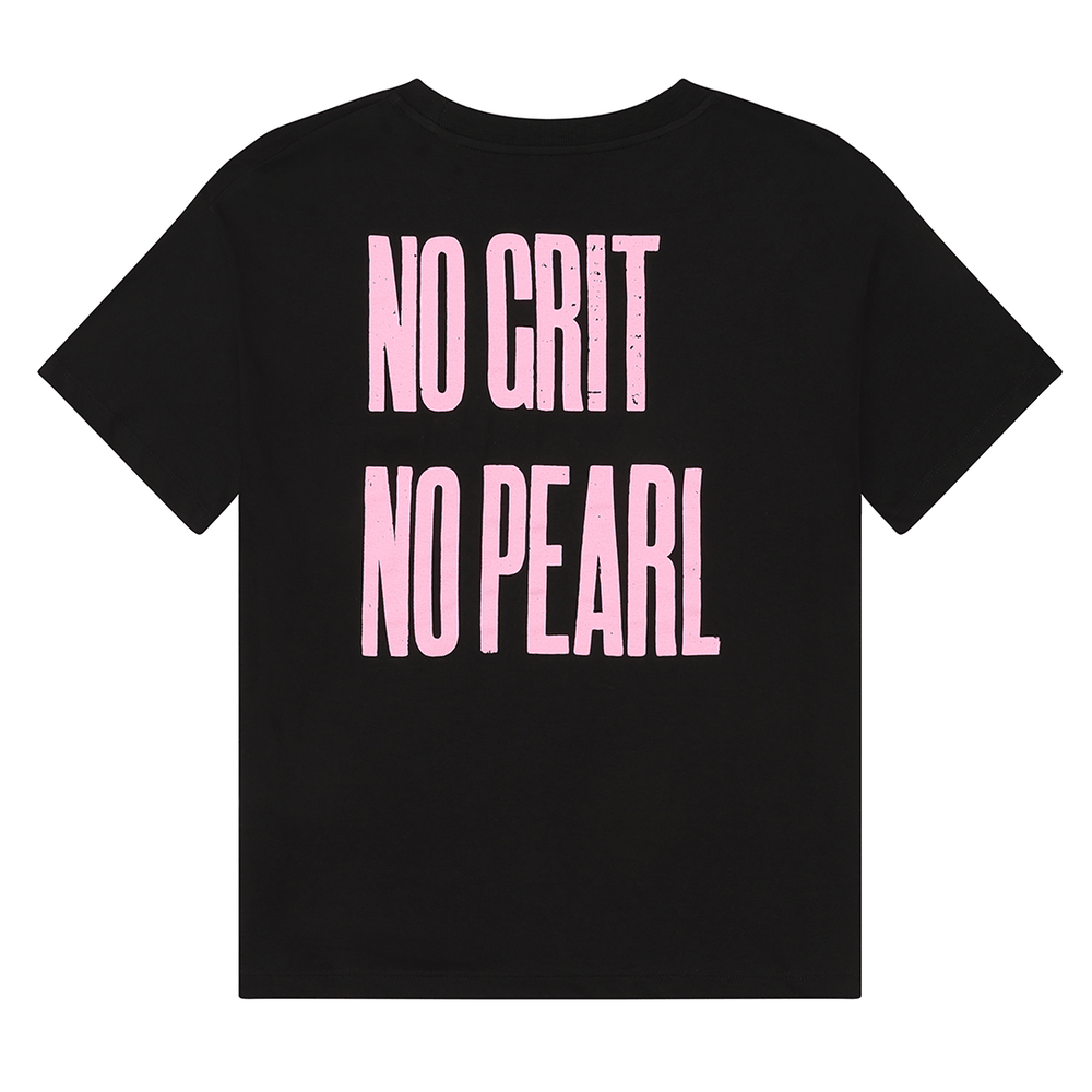 No Grit No Pearl Organic Cotton T-Shirt in Black T-shirts Black & Beech