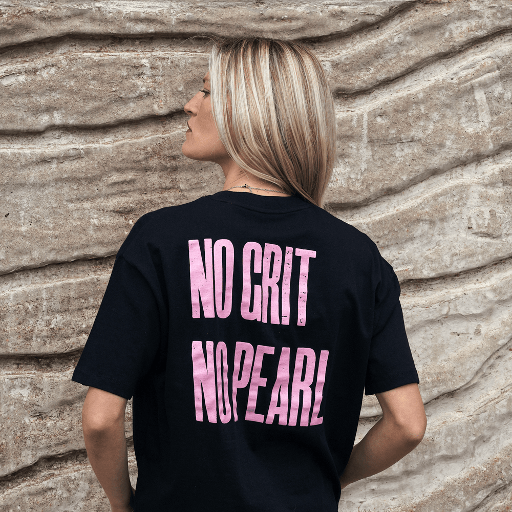 No Grit No Pearl Organic Cotton T-Shirt in Black T-shirts Black & Beech