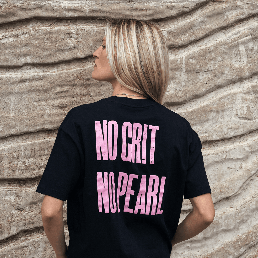 No Grit No Pearl Organic Cotton T-Shirt in Black T-shirts Black & Beech