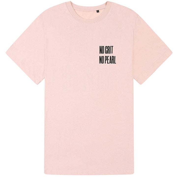 No Grit No Pearl Organic Cotton T-Shirt in Dusky Pink T-shirts Black & Beech