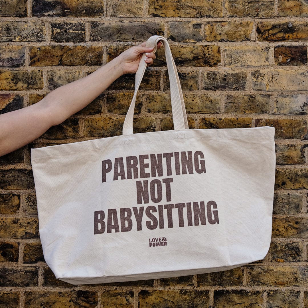 Parenting Not Babysitting Massive Tote Bag Bags Black & Beech