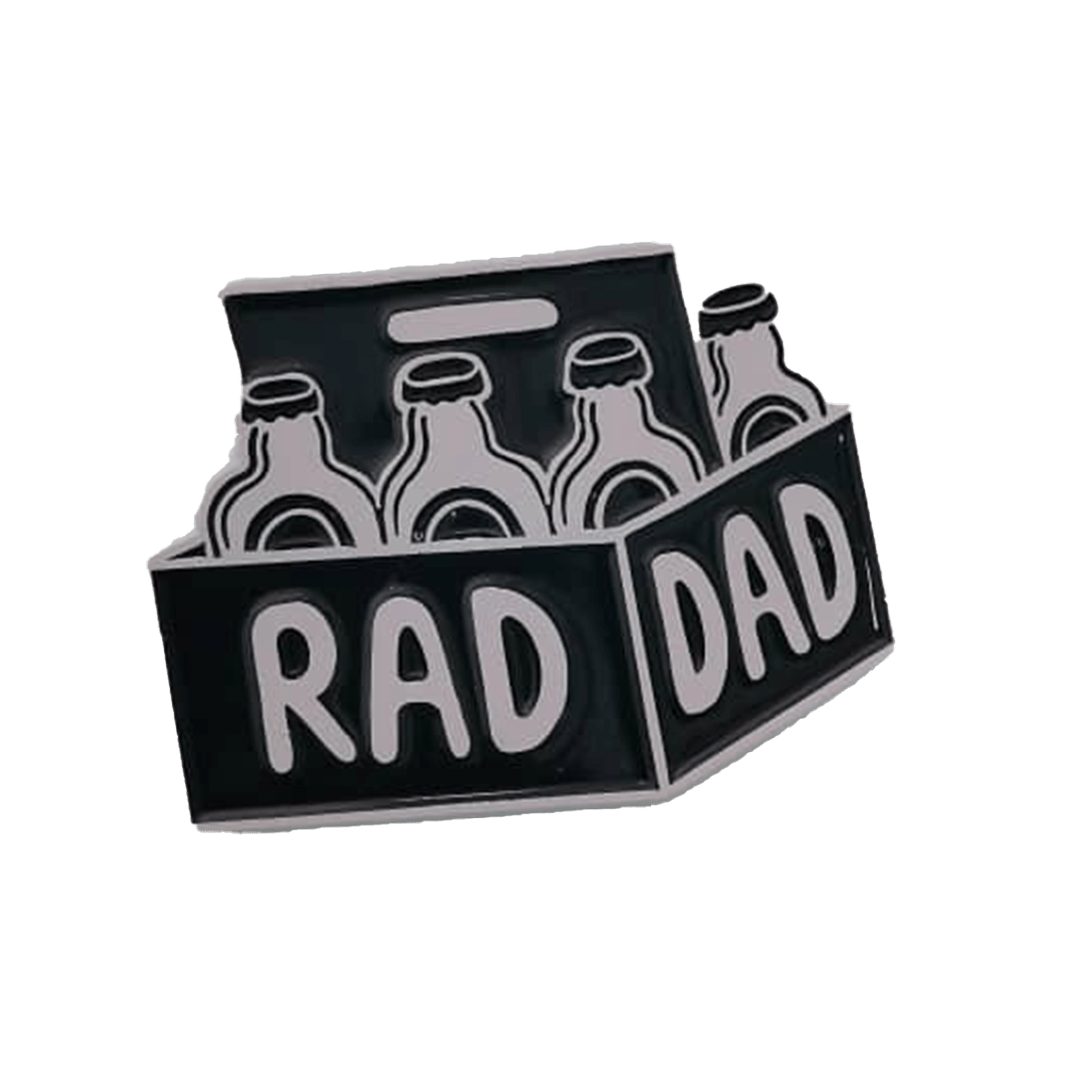 RAD DAD Beer Enamel Pin Brooches & Lapel Pins Black & Beech