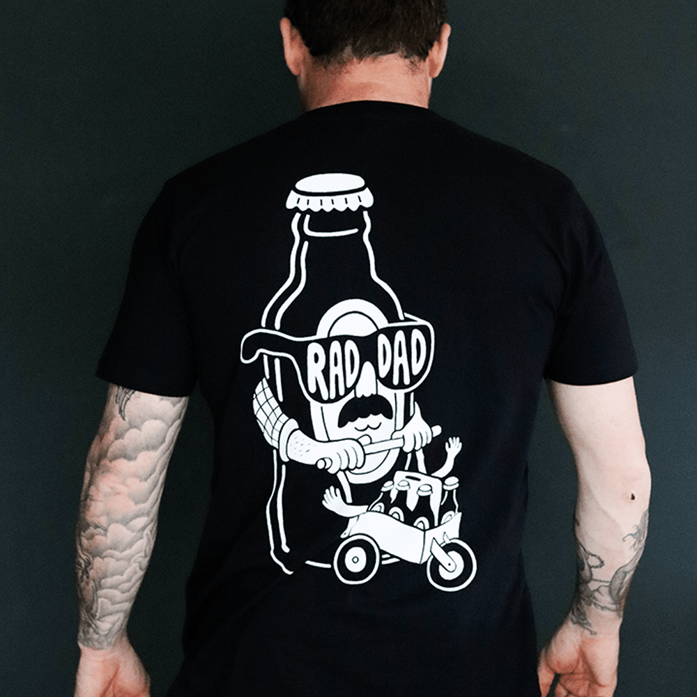 RAD DAD Beer T-Shirt In Black Men's T-Shirts Black & Beech