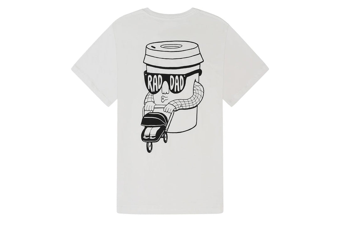 RAD DAD Coffee T-Shirt in White Men's T-Shirts Black & Beech