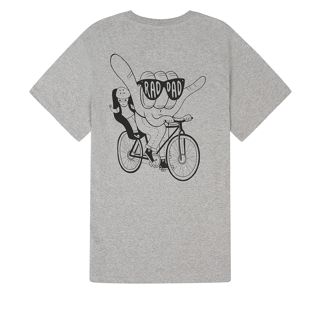 RAD DAD Cycles Grey T-Shirt Men's T-Shirts Black & Beech