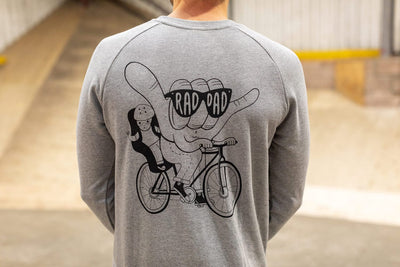 RAD DAD Cycles Sweatshirt & Grey Marl Sweatshirts Black & Beech