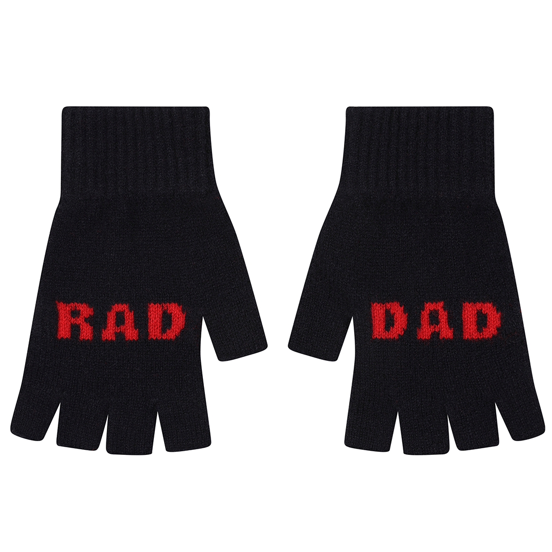 Rad Dad Mittens in Navy & Rouge Gloves & Mittens Black & Beech